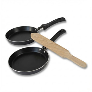 Set 2 mini crêpières 14 cm et 1 spatule Elo Jewel de Luxe