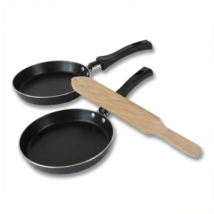 Set 2 mini crêpières 14 cm et 1 spatule Elo Jewel de Luxe