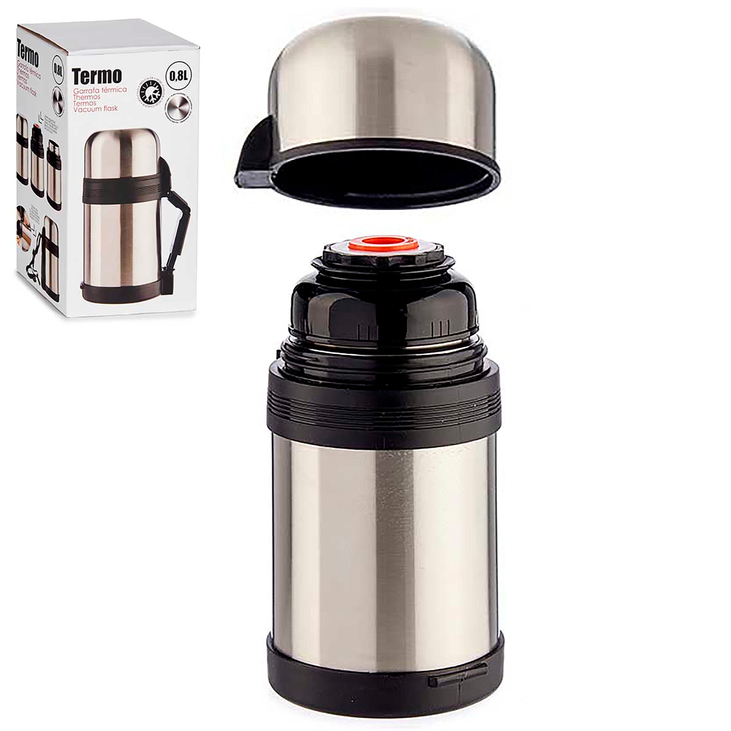 DAM DIGA THERMOS IN ACCIAIO INOX 800ML 10,7x12x20,5 Cm. Grigio