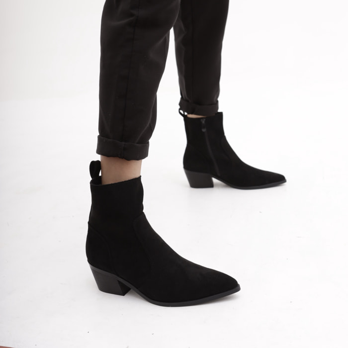 TRONCHETTO TEXANO LISCIO NERO