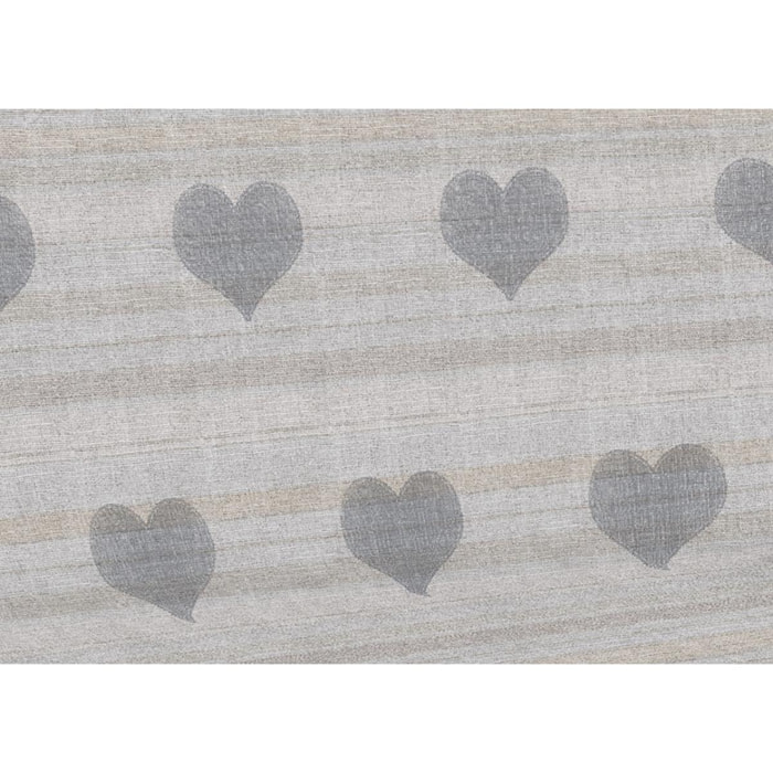 Telo Arredo Multiuso Copritutto 100% Cotone Cuore 6979 Grigio