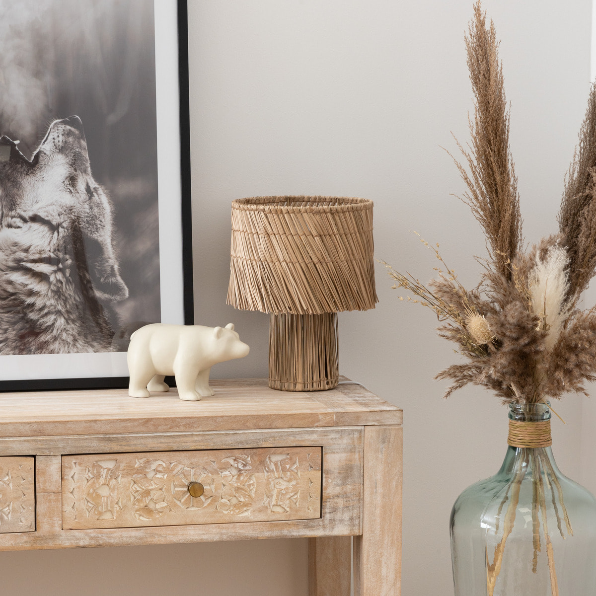 Ours décoration Inuit dreams céramique beige L225cm