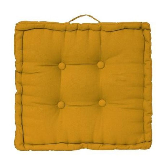 Coussin de sol 40 x 40 x 8 cm Atmosphéra - Couleur: Ocre