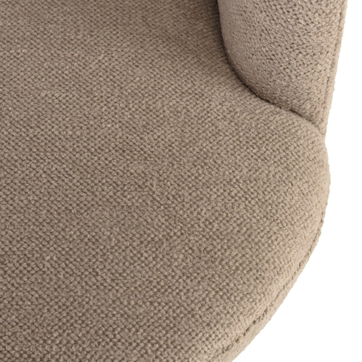 AGATHE - Fauteuil rembourré en tissu taupe