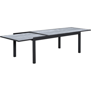 Table jardin en aluminium extensible "Lagos" - 200/320 x 105 x 76 cm - Gris