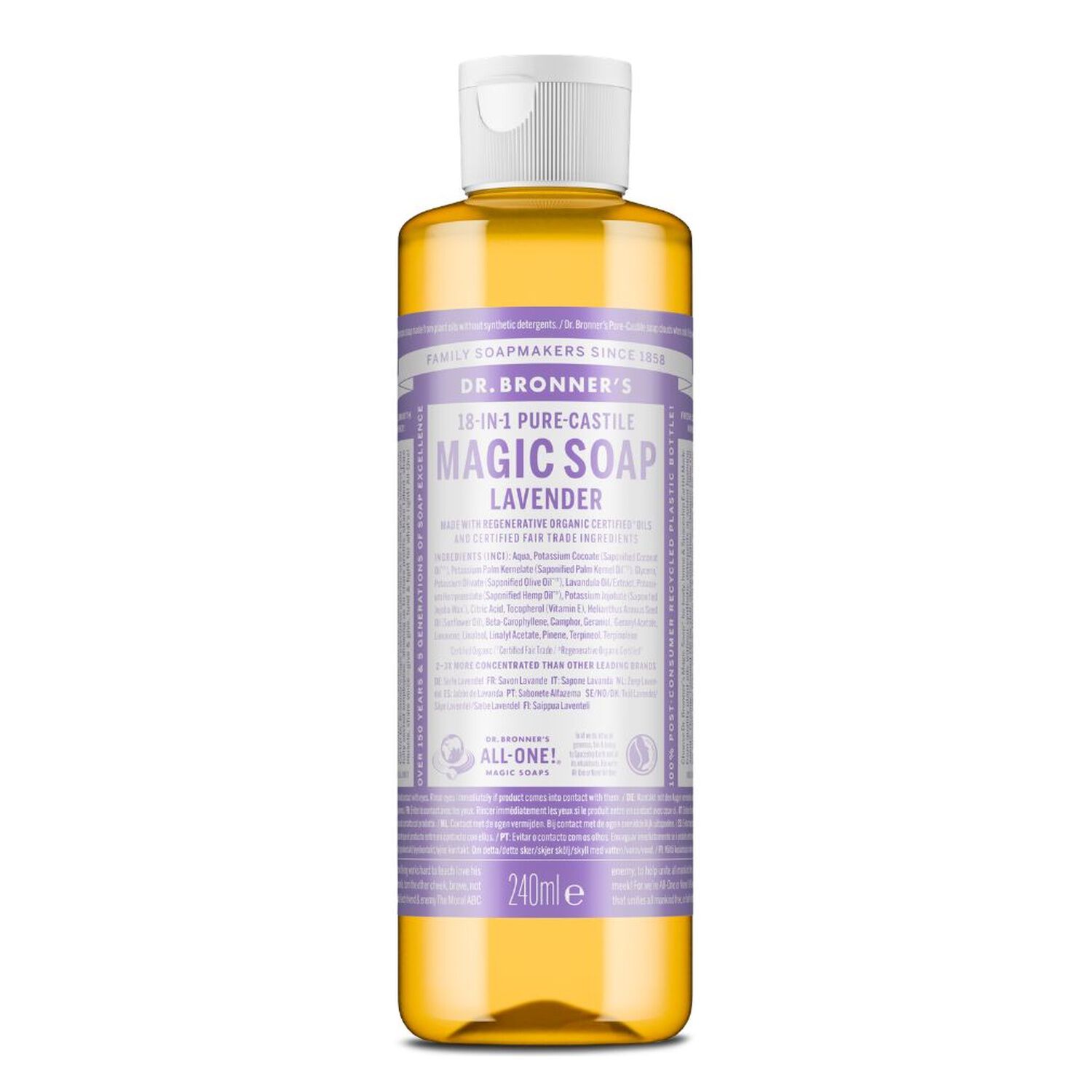 Lavande - Savon de Castille Liquide Naturel 18-en-1