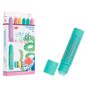 TÉMPERA SÓLIDA PASTEL 12 Uds.