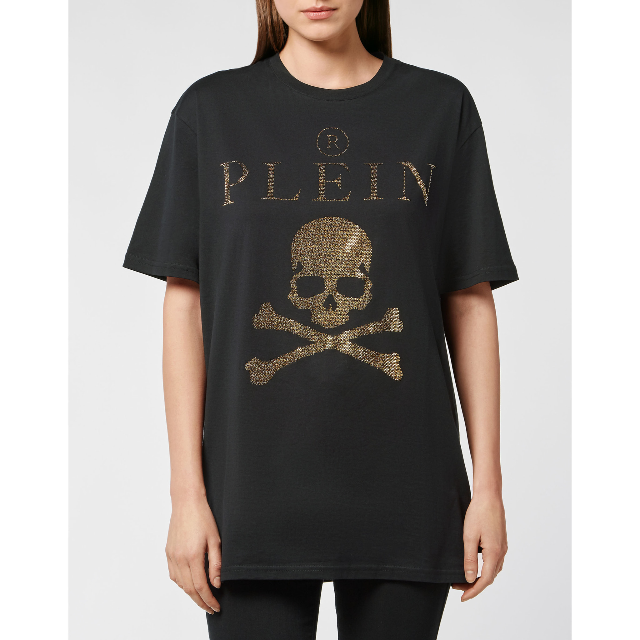 PHILIPP PLEIN T-Shirt Round Neck SKULL