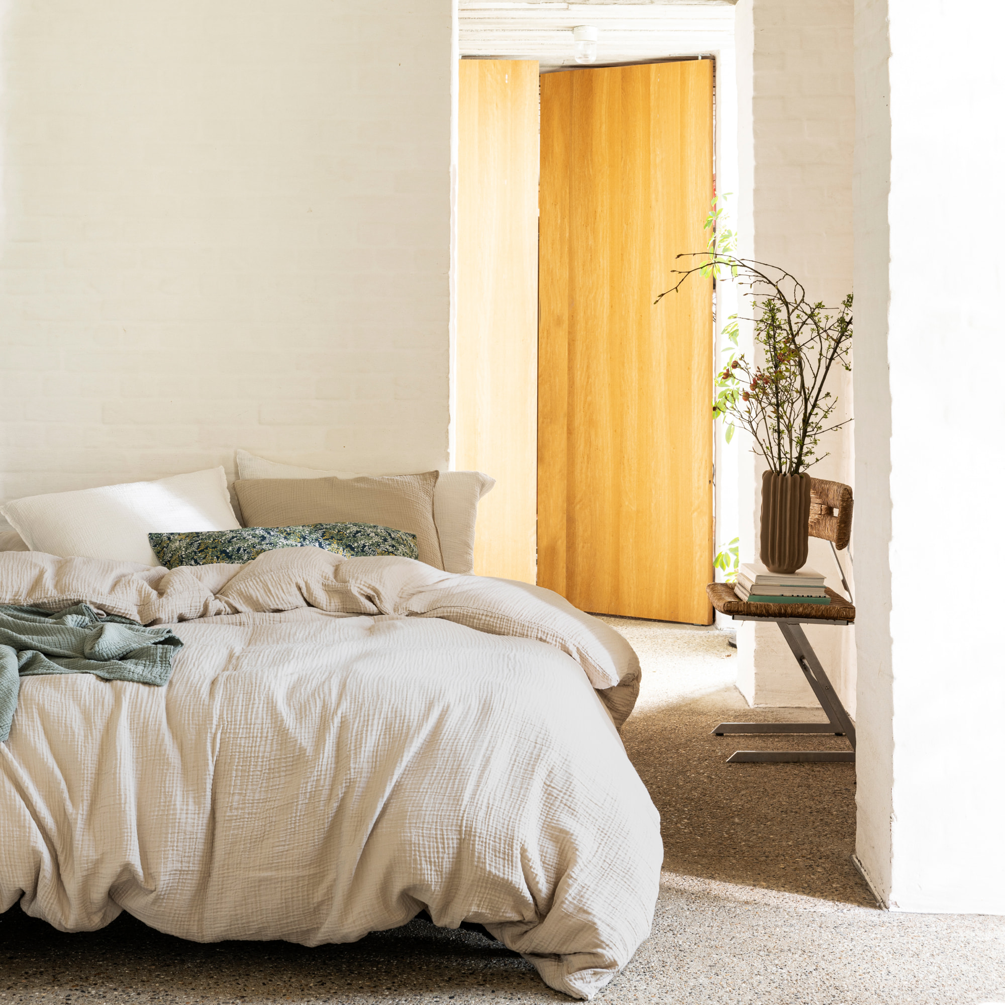 Housse de couette en gaze de coton, SIMPLEMENT GAUFRÉ