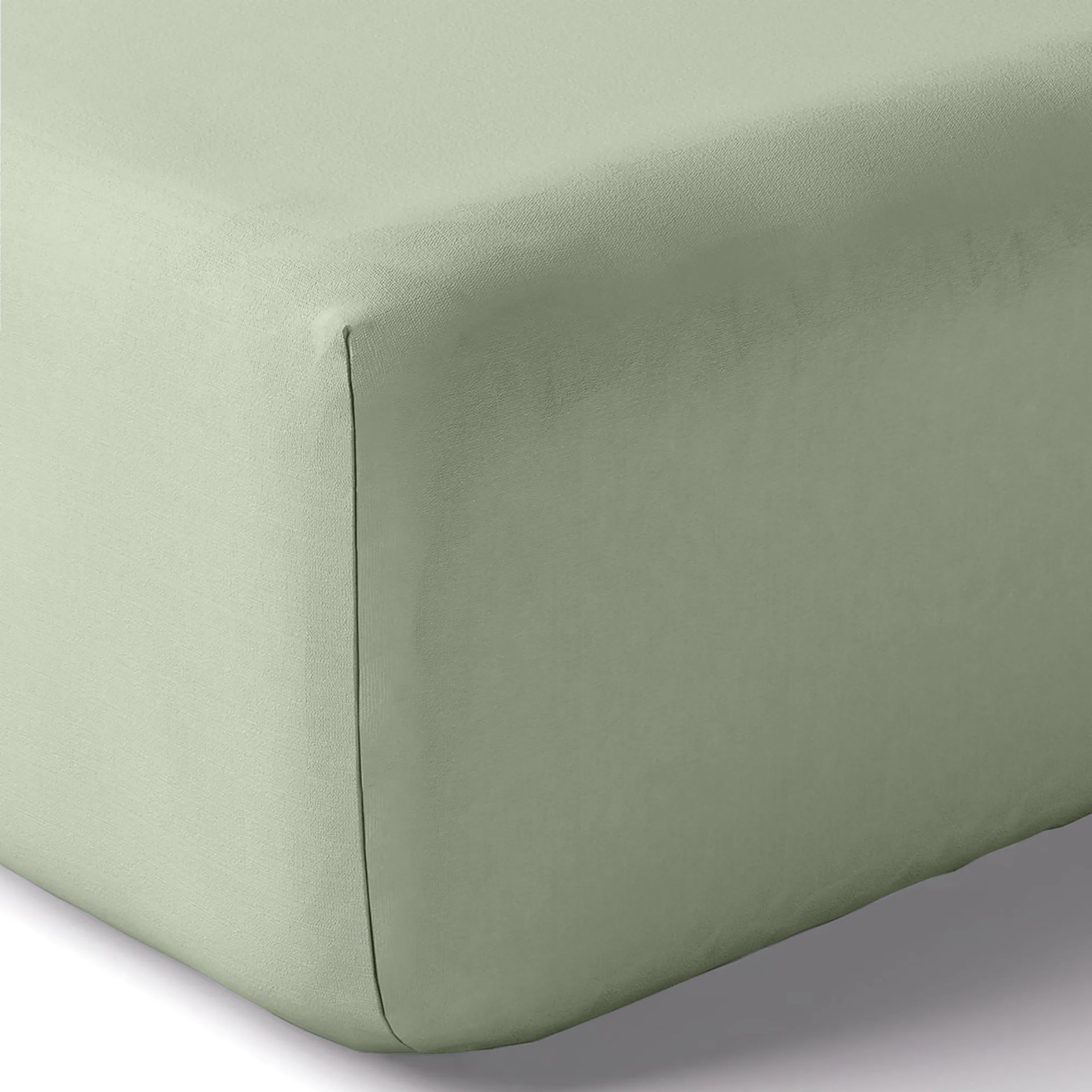 Drap housse Organic céladon - 50% Chanvre 50% Coton Bio - Bonnet 30 cm