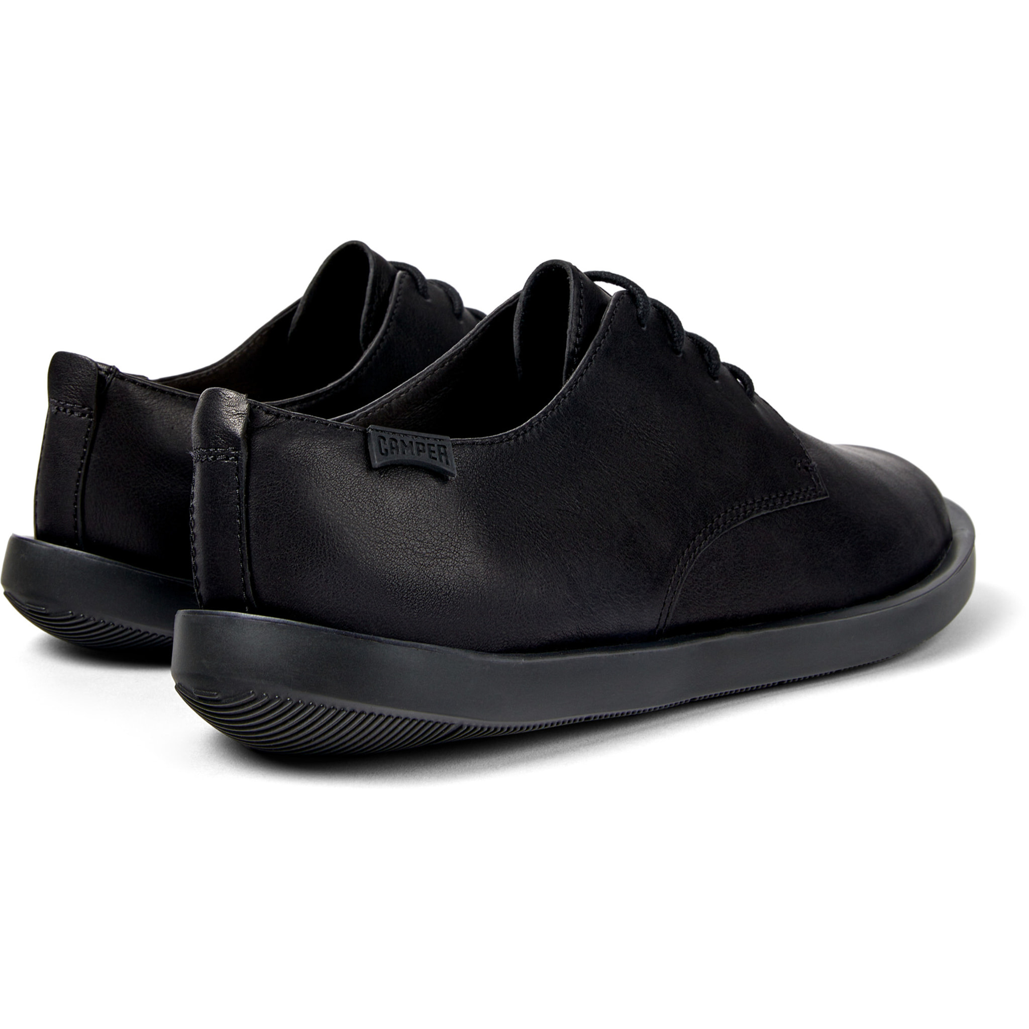 Zapatos de cordones - CAMPER Wagon - Negro - Cuero liso