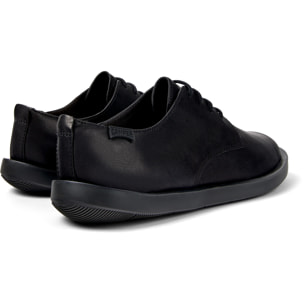 Zapatos de cordones - CAMPER Wagon - Negro - Cuero liso