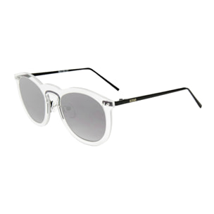 Gafas de sol OCEAN BERLIN - Blanco transparente con patillas en negro mate y / Ahumada