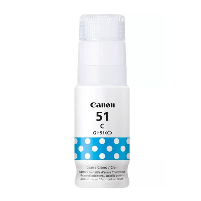 Cartouche d'encre CANON Bouteille d'Encre GL-51 Cyan - 4642C001