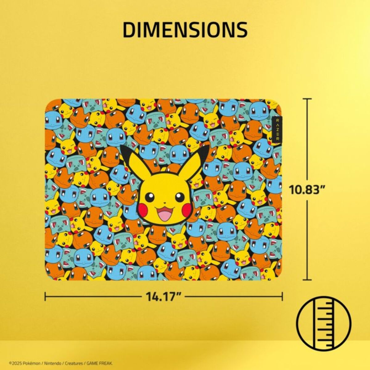 Tapis de souris RAZER GIGANTUS V2 MEDIUM POKÉMON KANTO STARTER