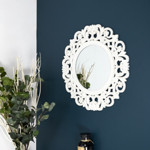 Miroir Bois Sculpte Charme 60cm