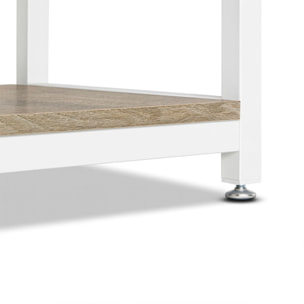 Bimyo - Scrivania pieghevole con libreria salvaspazio 50x41xH128 cm in stile industrial oak