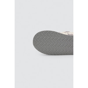 Stivali da casa con dettaglio in pelliccia con stampa etnica