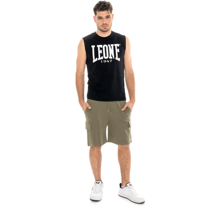 Maglietta da uomo senza maniche con logo grande