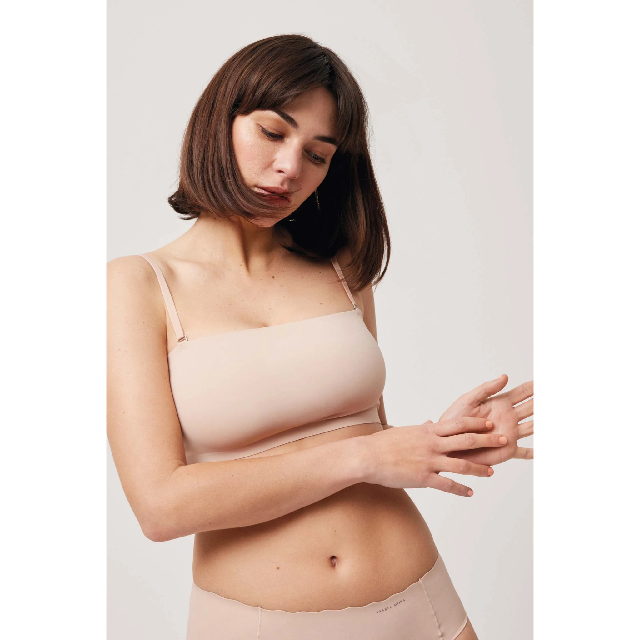 Fascia imbottita con spalline nude rimovibili