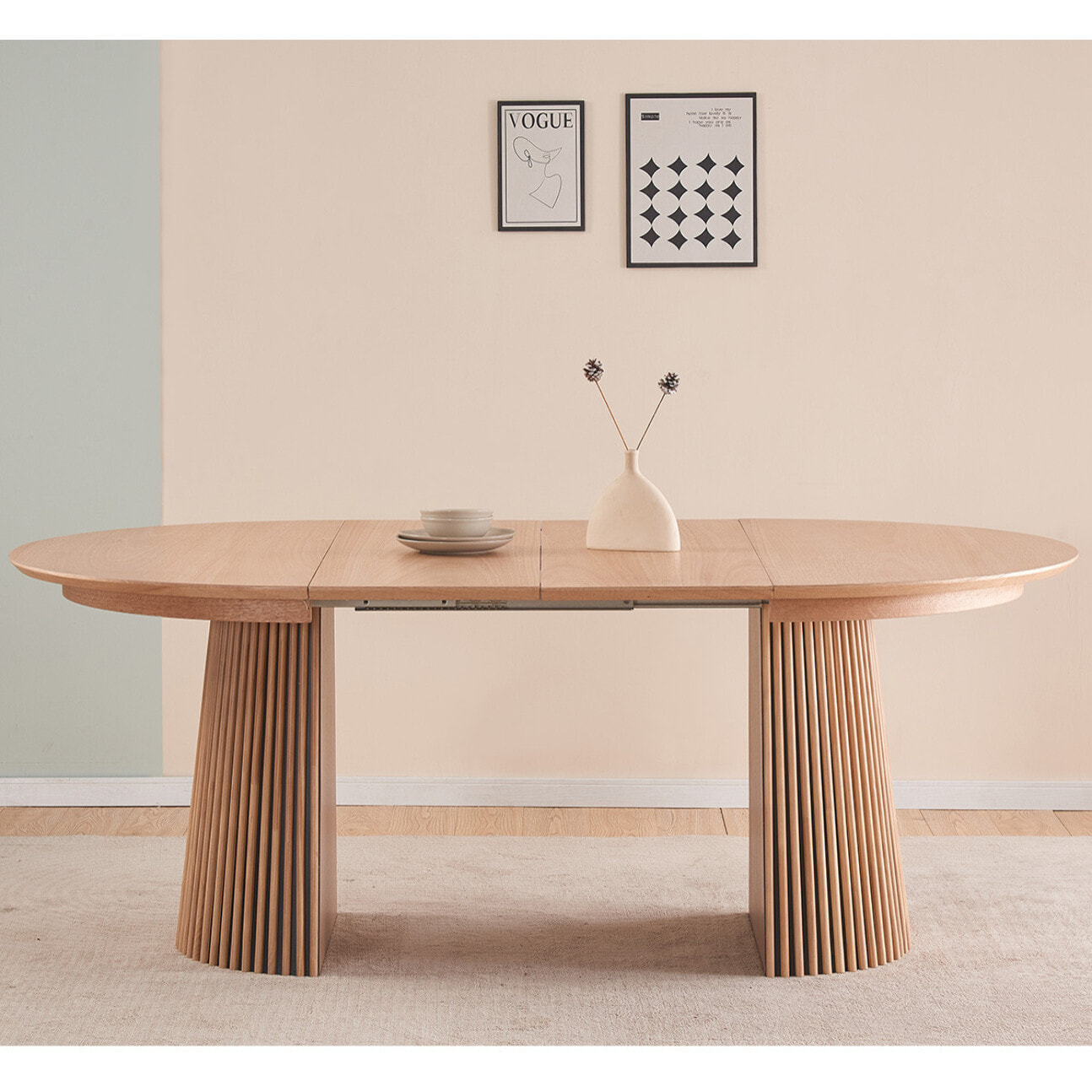 Table à manger extensible en bois 4 à 8 personnes - ADA