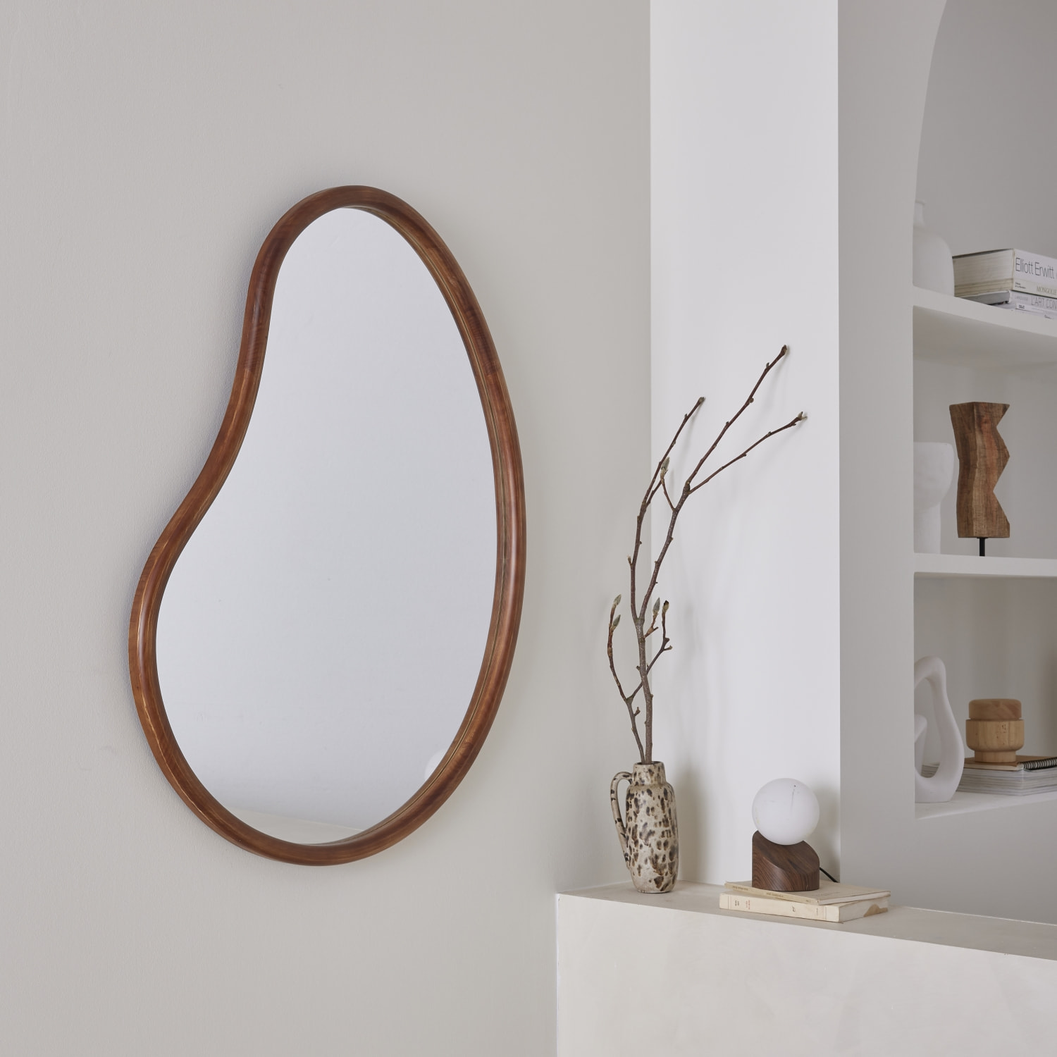 Miroir organique bois de sapin 95cm JACOB