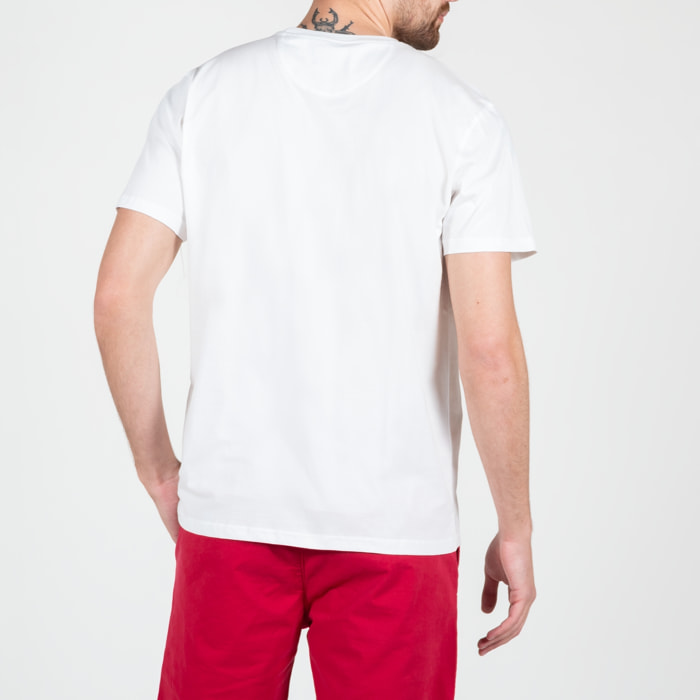 T-shirt in jersey con stampa centrale