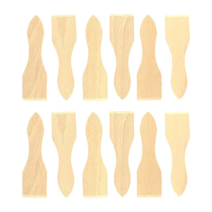 Ensemble de 12 spatules à raclette en bois 13 cm Fackelmann Wood Edition