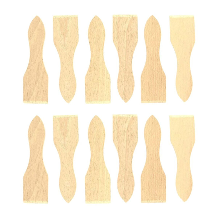 Ensemble de 12 spatules à raclette en bois 13 cm Fackelmann Wood Edition