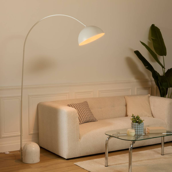 Lampadaire Shani arc H.193cm beige