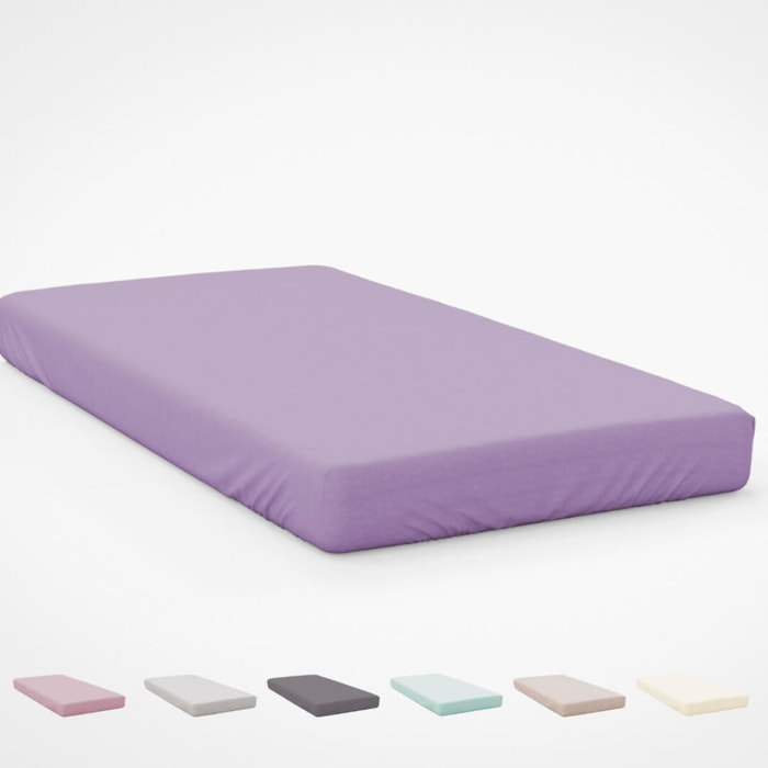 Icehome - Sábana bajera lisa - 100% Microfibra - Violeta