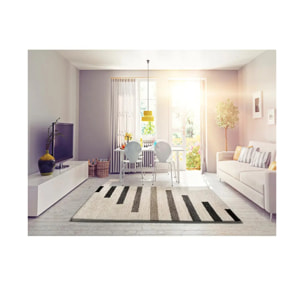 SCENIC Alfombra shaggy geométrica gris, varias medidas disponibles.