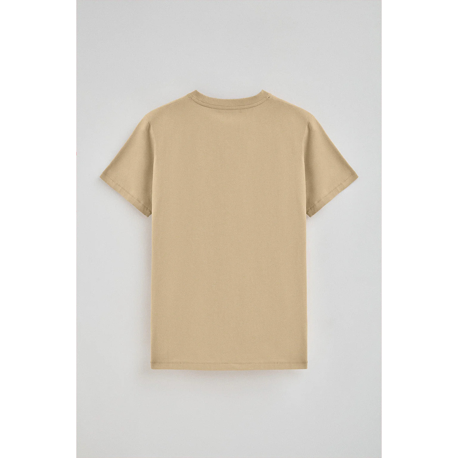 Camiseta marrón claro con cuello redondo y bordado Rigby Go