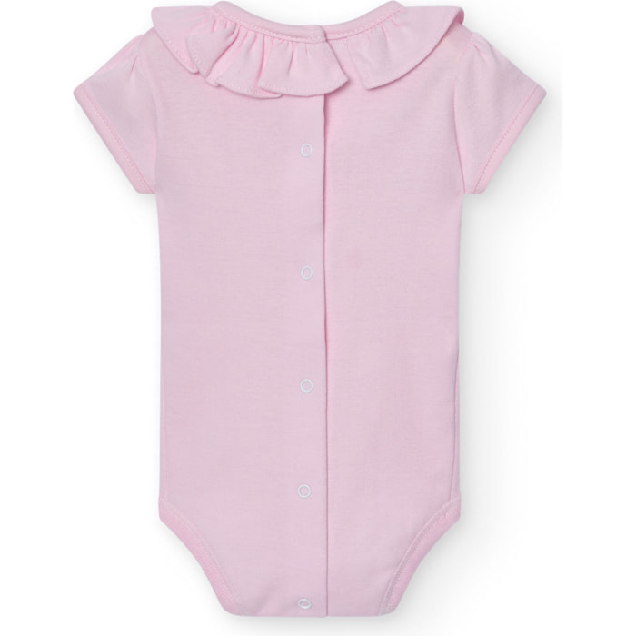 Body bebé manga corta cuello volante