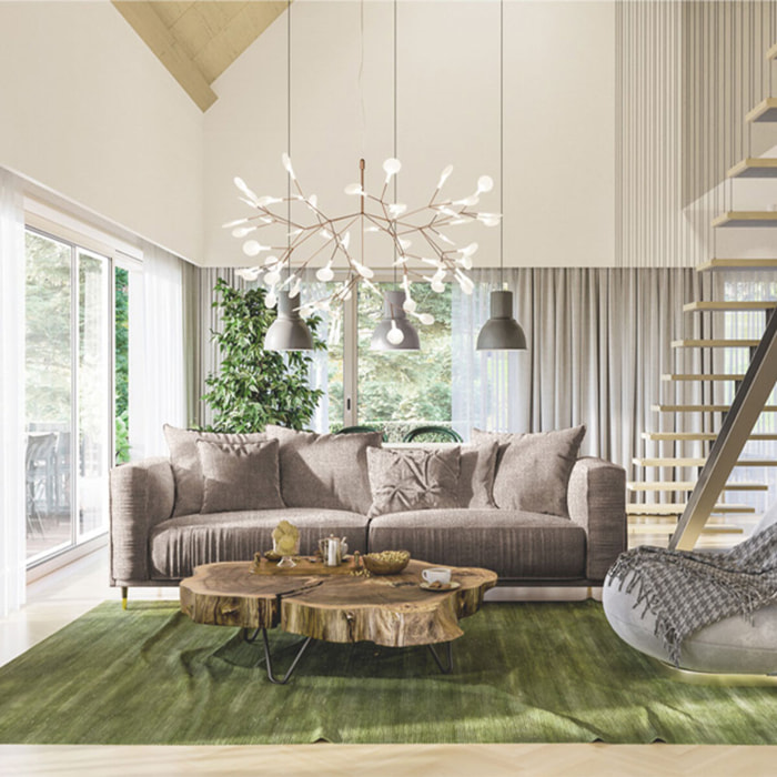 Canapé Droit Velours Fiorenzo - 4 places