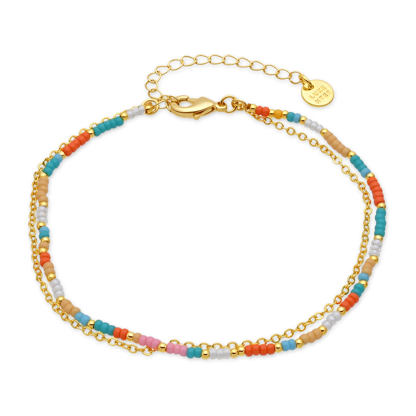 Tobillera Zasau acabado oro amarillo 18k