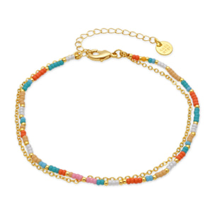 Tobillera Zasau acabado oro amarillo 18k