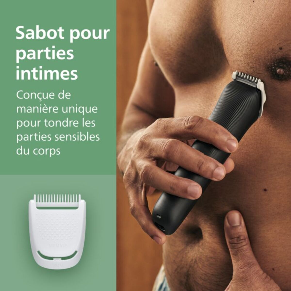 Tondeuse multi usages PHILIPS MG3945/15 Series 3000, 10 hauteurs de coupe, précision 1 mm, autonomie 90 mn