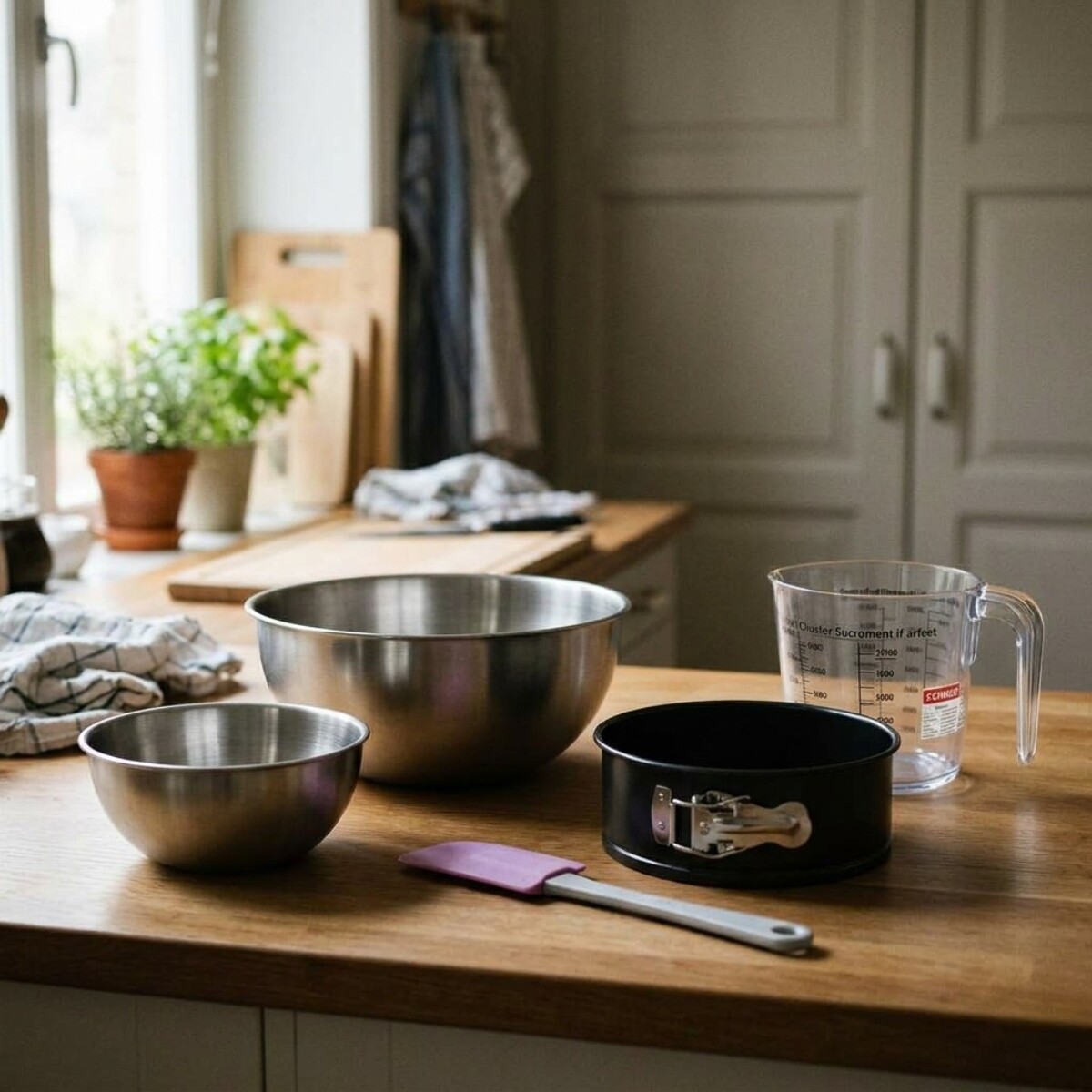 Set pâtisserie avec moule à panettone 18 cm, 2 bols à mixer, verre mesureur et spatule Zenker