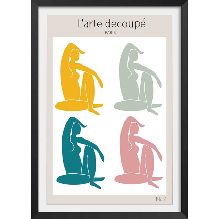 Affiche  l'arte upé Affiche + cadre en bois - Noir