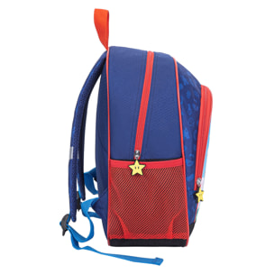 Super Mario Zaino. 2 tasche laterali. Schienale imbottito.