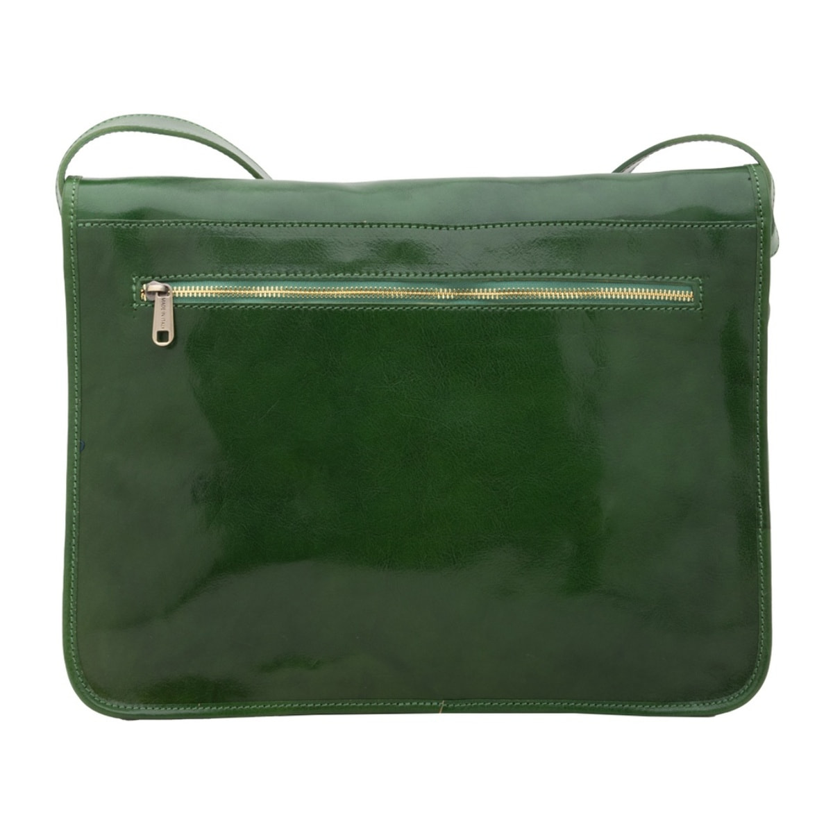 Borsa a tracolla uomo in vera pelle - Modello False - Made in Italy - 30.0 x 38.0 x 12.0 cm