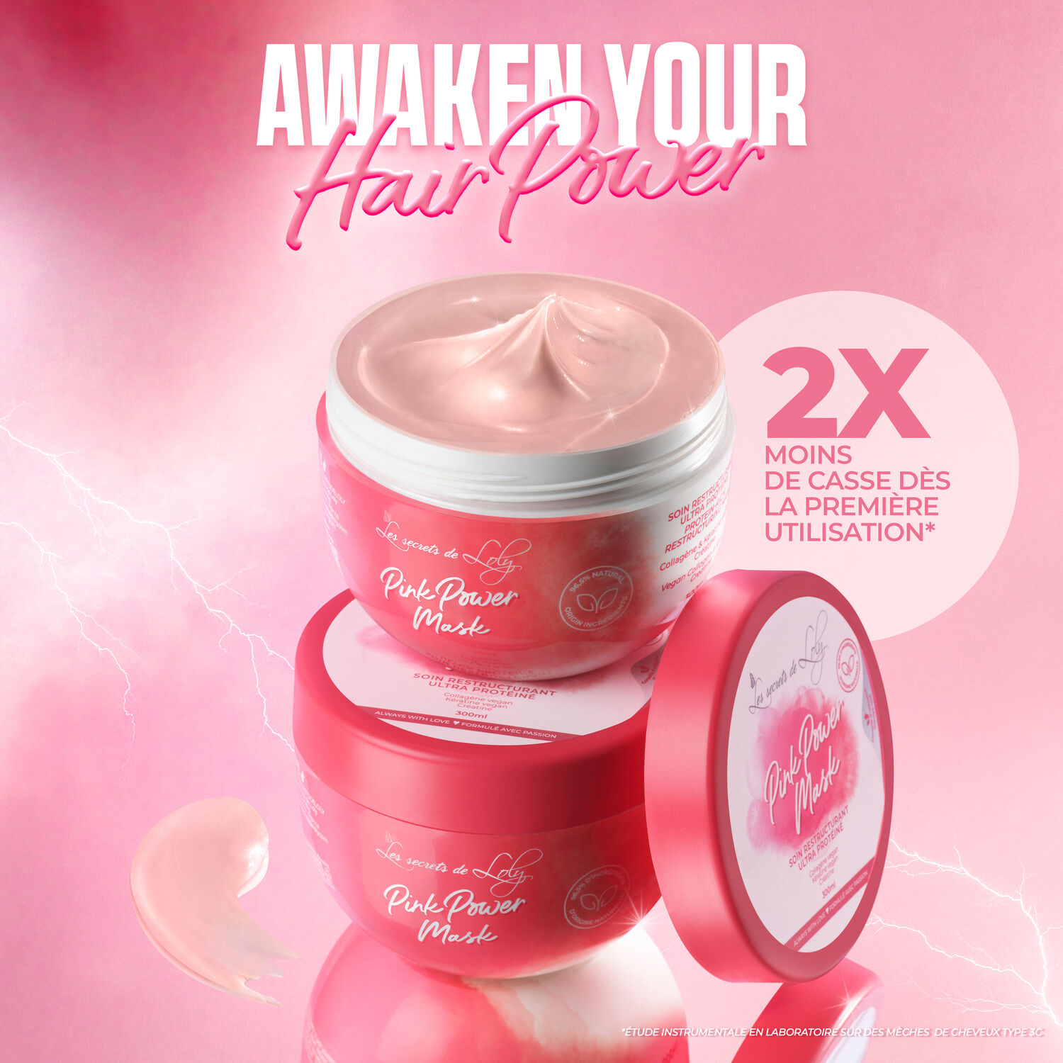 Pink Power Mask - Masque Restructurant Ultra Protéiné 300ml