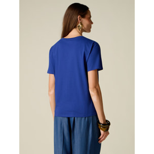 Oltre - T-shirt con stampa lettering - Blu