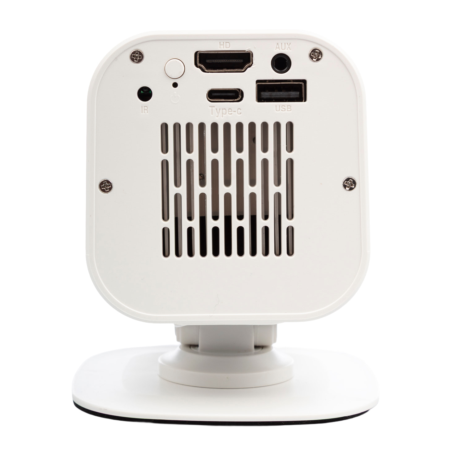 Mini proiettore LCD regolabile 180º. Wifi 6, duplicazione dello schermo, 1080p con proiezione fino a 300 pollici e messa a fuoco manuale.