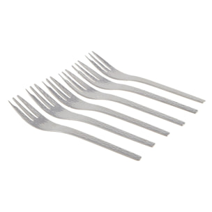 Fourchettes à dessert martelées argent - lot de 6