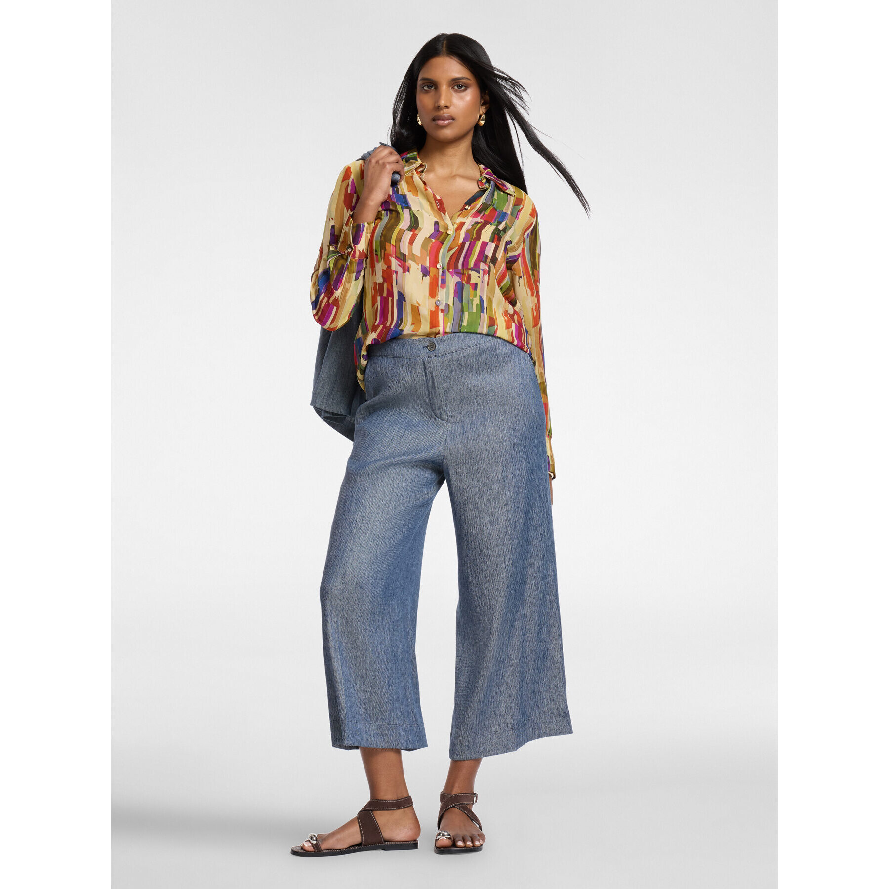 Elena Mirò - Camicia in viscosa stampata - Beige