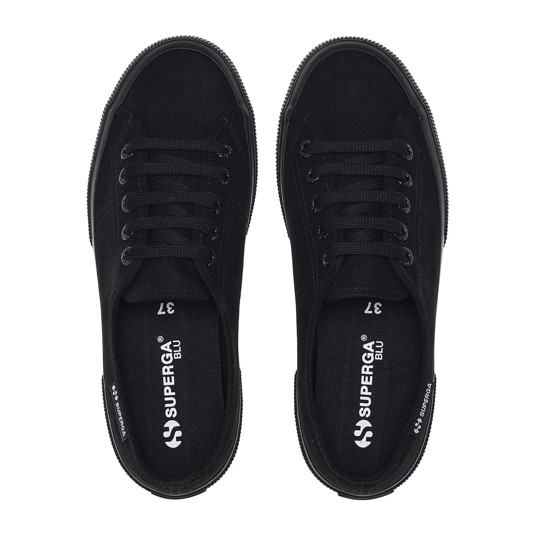 Superga - Donna Nero - 3750 Microfiber Leggera