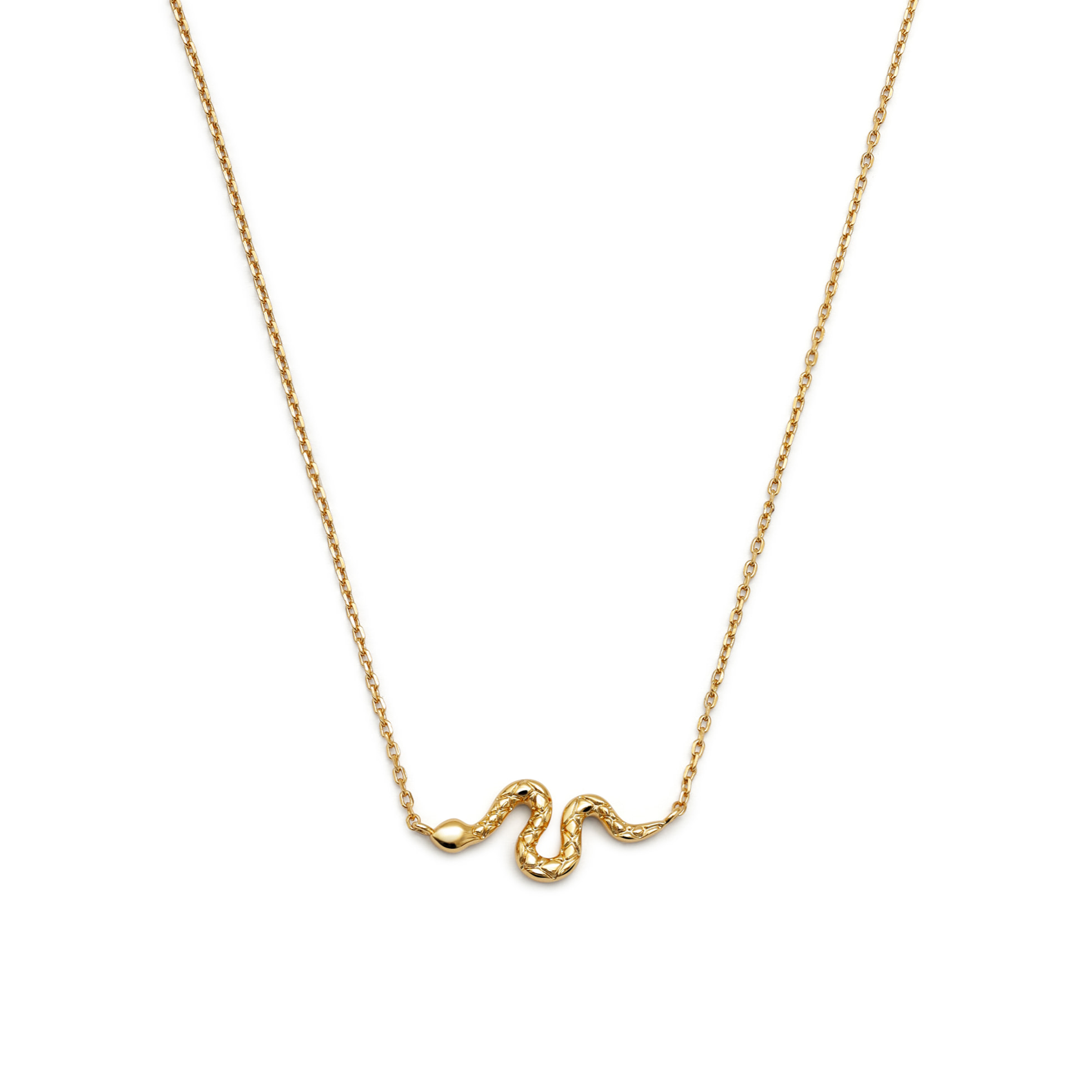 Collar Serpiente Baño Oro