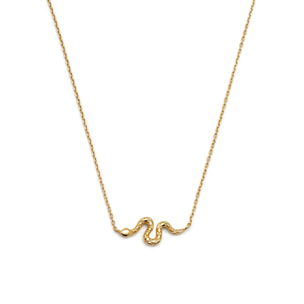 Collar Serpiente Baño Oro